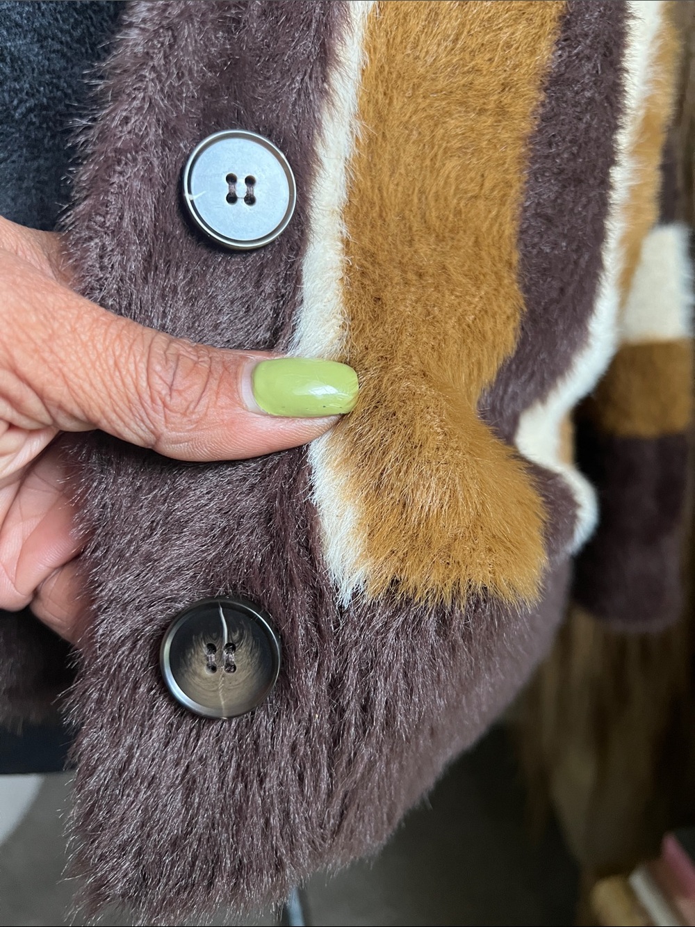 Ultra soft Striped slouched Cardigan - Brown & Cream